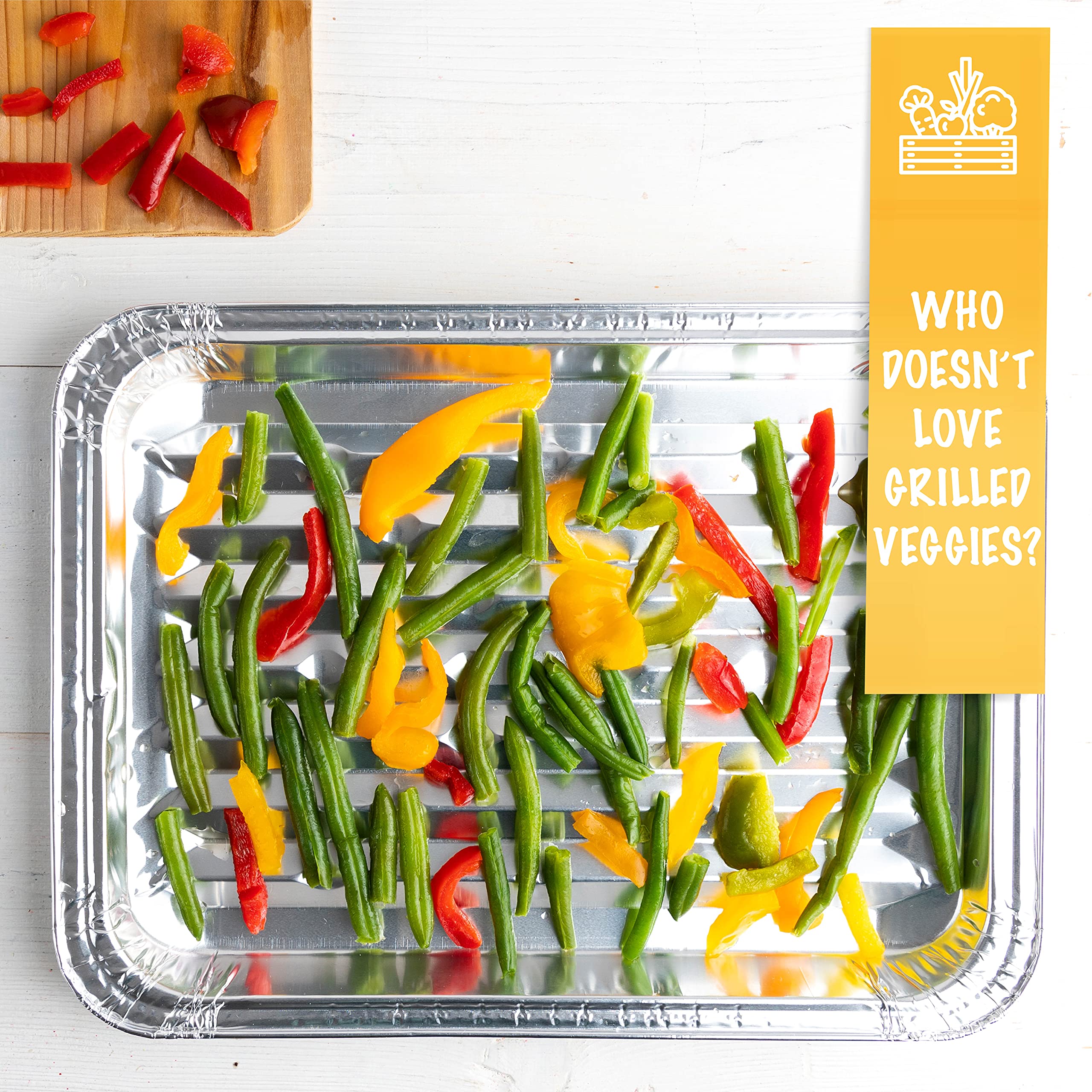 PLASTICPRO ribbed bottom grill pans enhance sear texture while grilling.