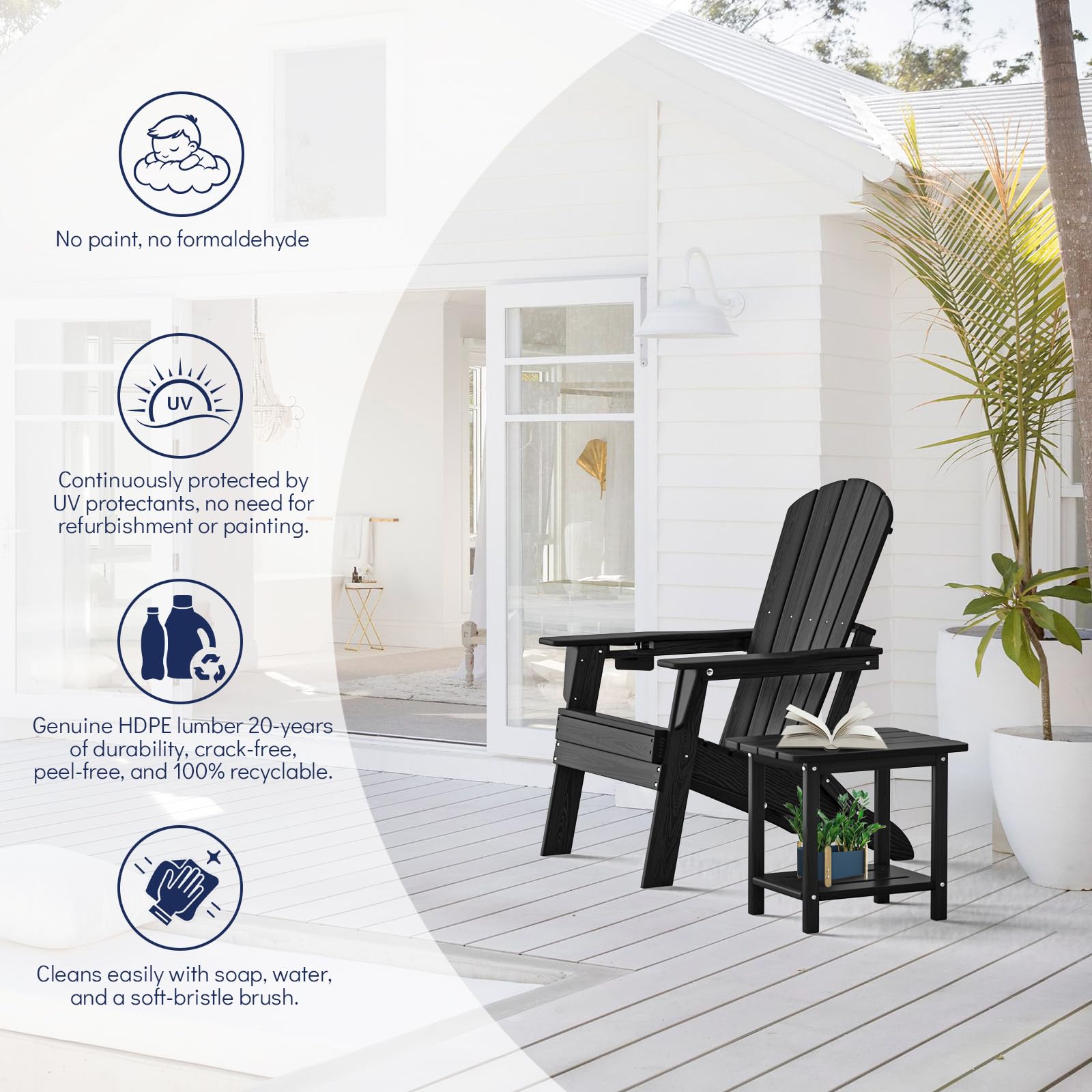 Easy-assembly Plawdlik chair designed for quick setup outdoors.