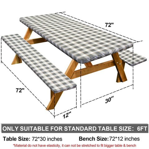 Play Tailor bench covers fit 72x12 benches and stay securely in place outdoors