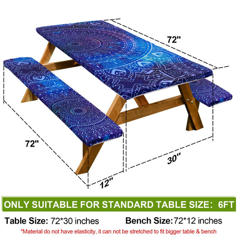 Play Tailor bench cover fitting a 72x12 bench with secure elastic edge