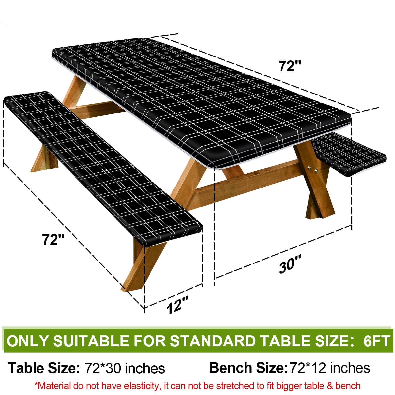 Play Tailor bench covers kit protects benches with windproof, easy-to-clean fabric.