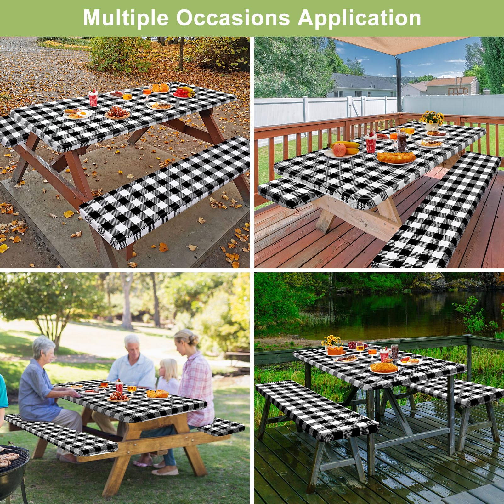 Play Tailor checkered design adds style to gatherings.