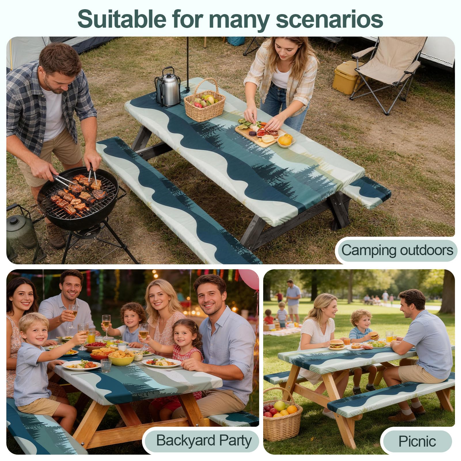 Play Tailor easy-clean tablecloth enables quick stain removal after meals.