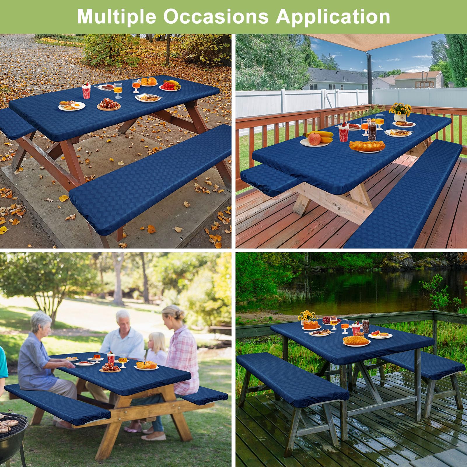 Play Tailor outdoor picnic setup with table and benches for easy meals.