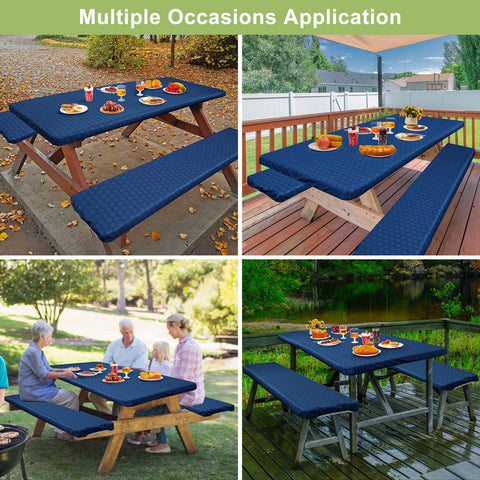 Play Tailor outdoor picnic setup with table and benches for easy meals.