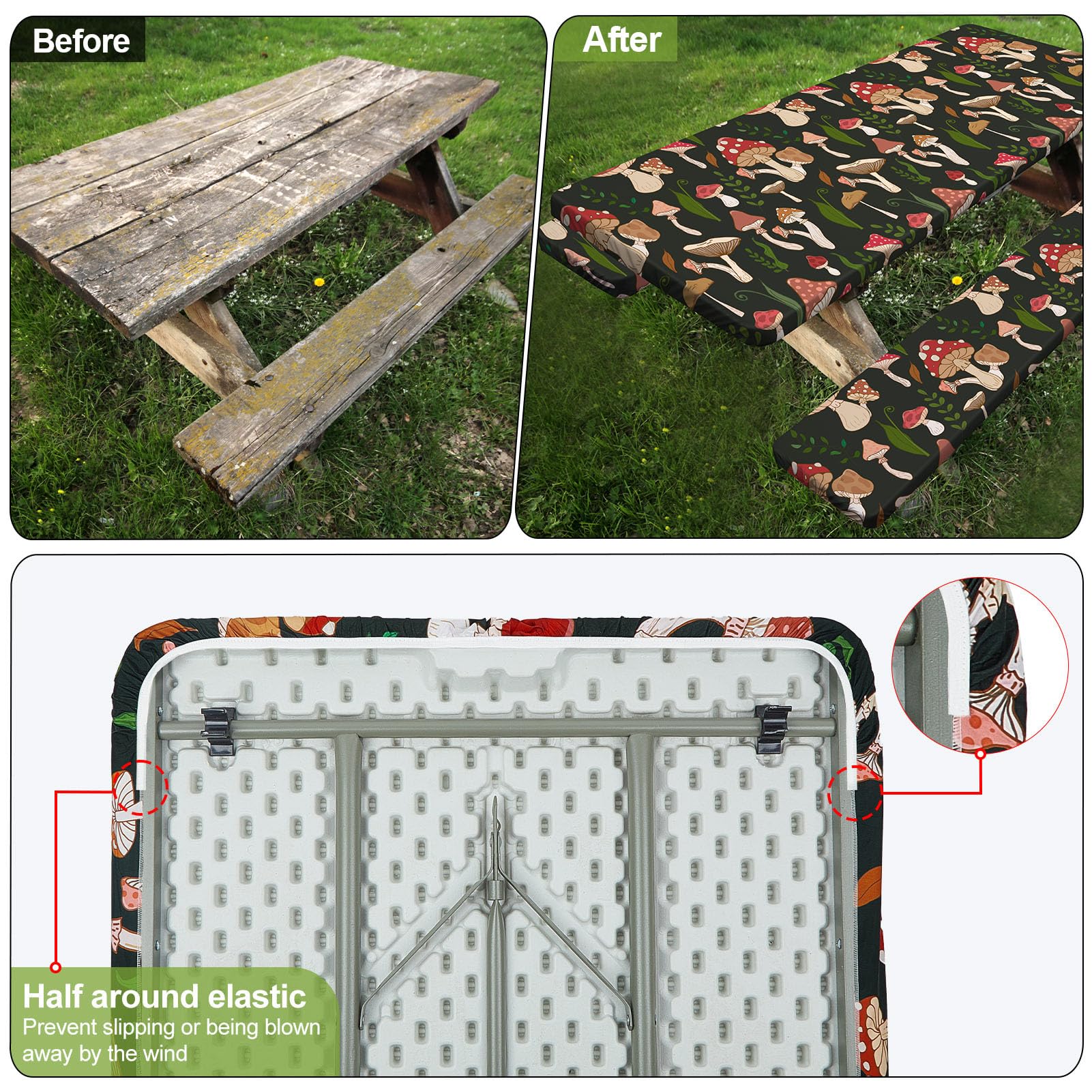 Play Tailor patterned tablecloth adds stylish flair to campsites.