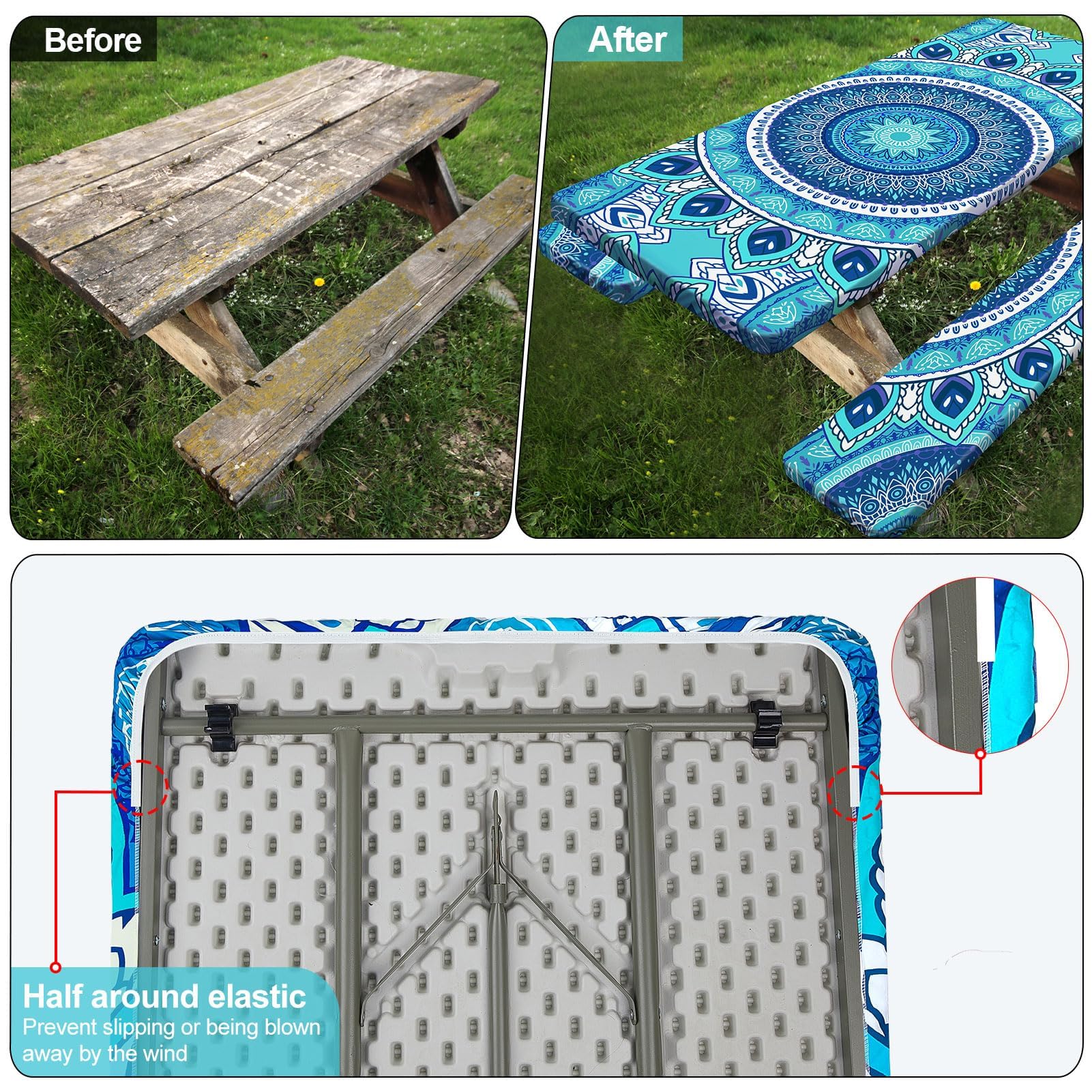 Play Tailor patterned tablecloth adds stylish flair to gatherings.