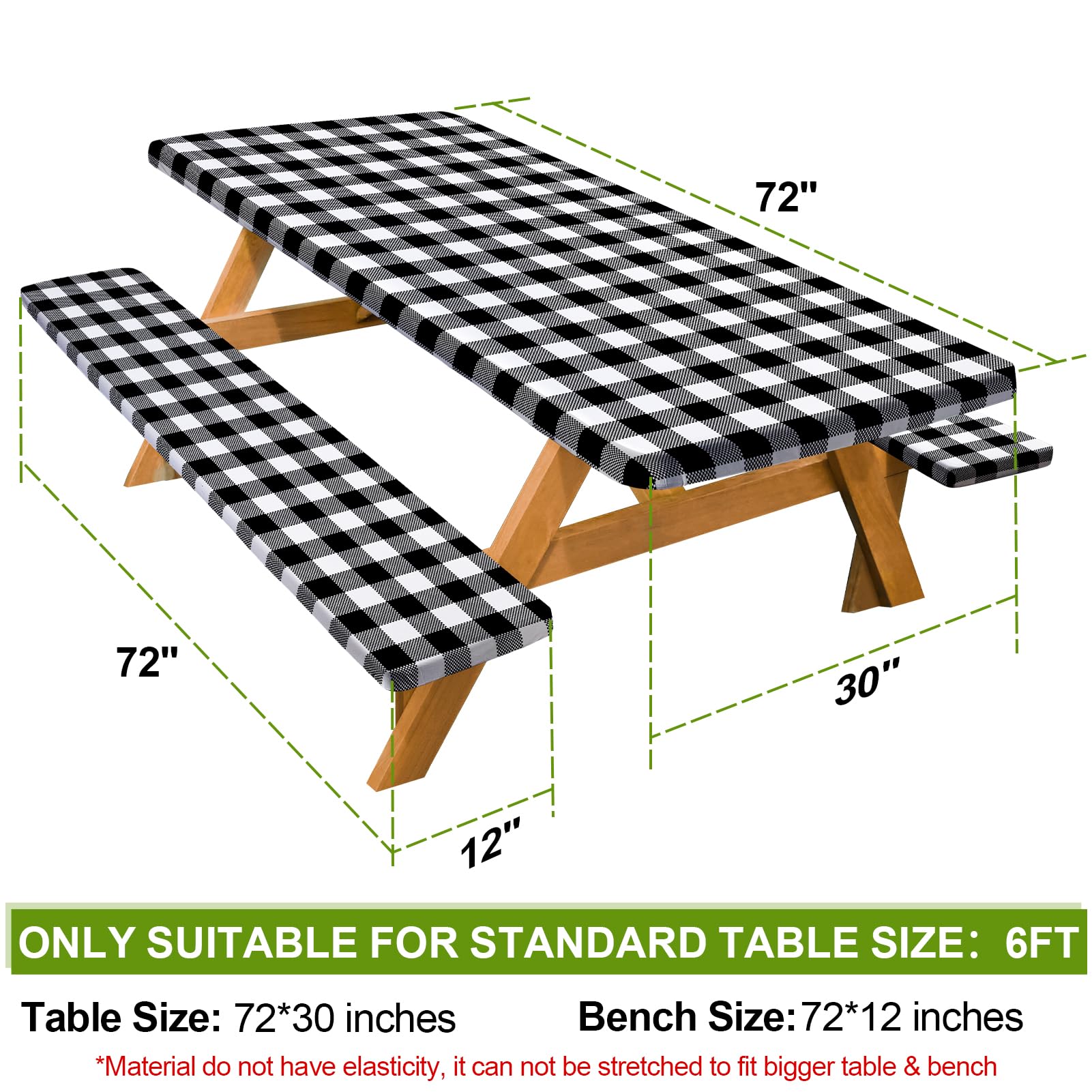 Play Tailor bench cover for 72x12 benches protects surfaces.