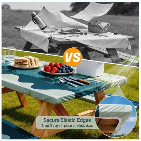 Play Tailor waterproof inner-film closeup shows liquid-proof protection on tables.