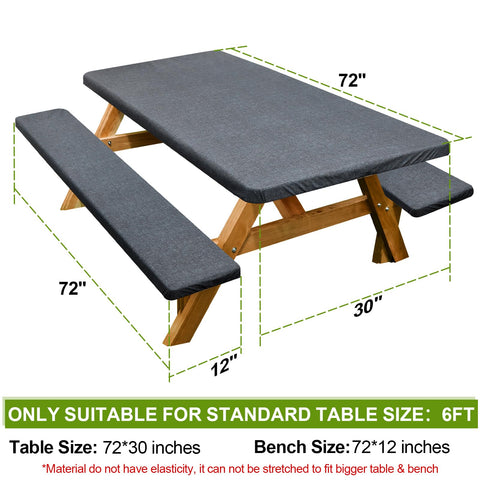 Play Tailor bench cover 72in keeps seating clean during outdoor meals.