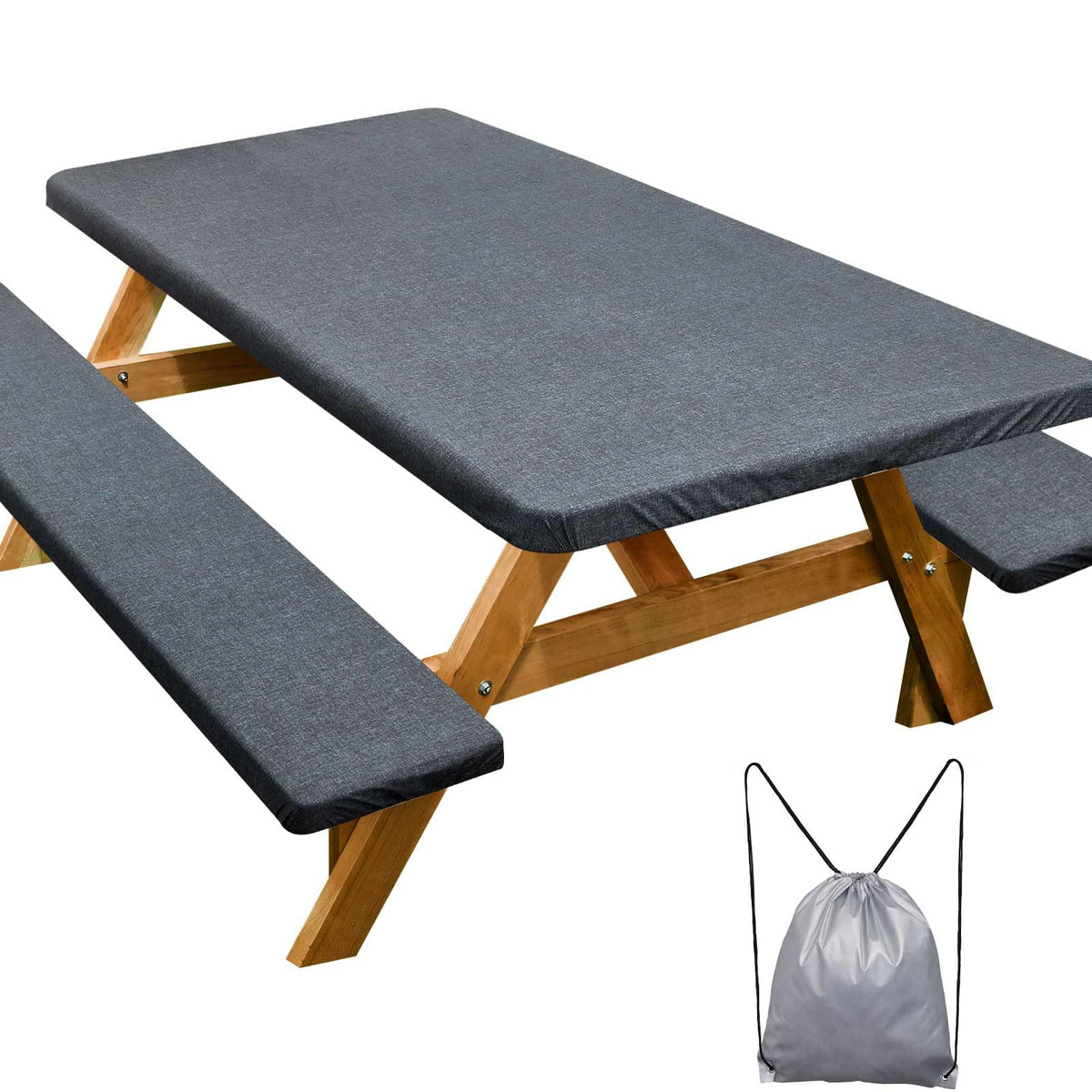 Play Tailor picnic table cover 72in protects the surface from spills and stains.