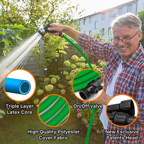 PLEASELIFT hose ideal for car washing with controlled water flow.