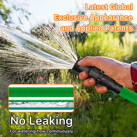 PLEASELIFT garden hose with three-quarter connector for a secure, leak-free fit.