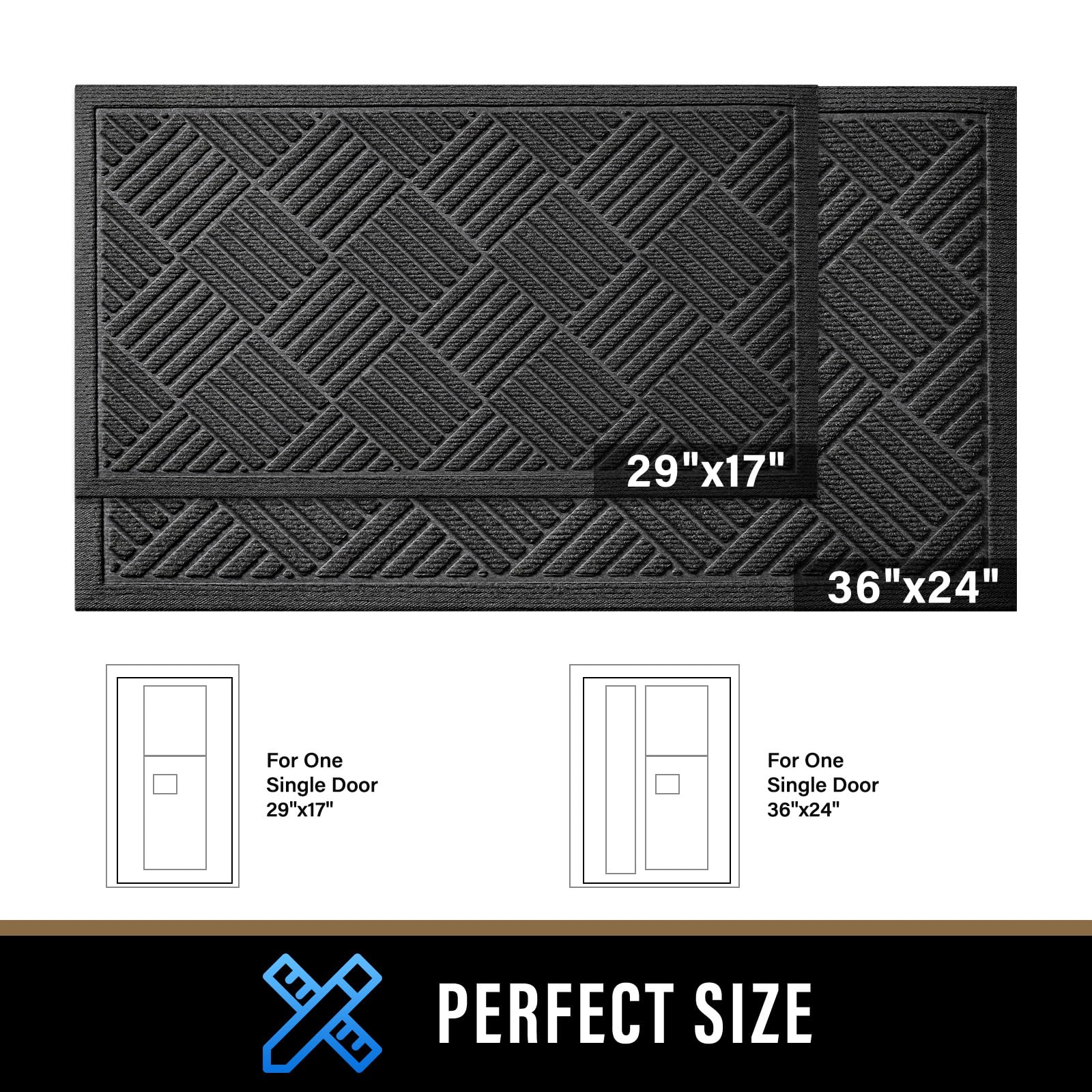 PLEASOR door-mat fade-resistant color maintains vibrant look despite sun exposure.