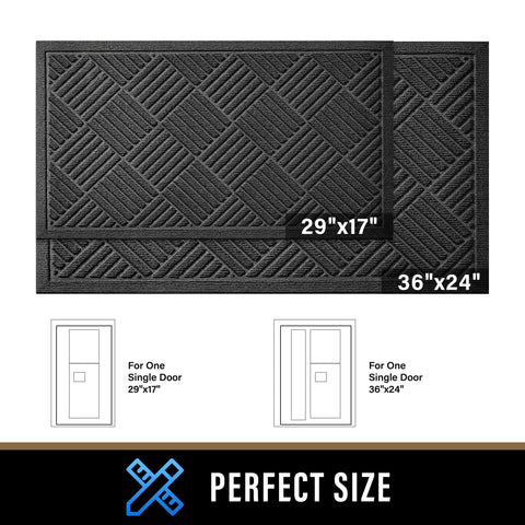 PLEASOR door-mat fade-resistant color maintains vibrant look despite sun exposure.