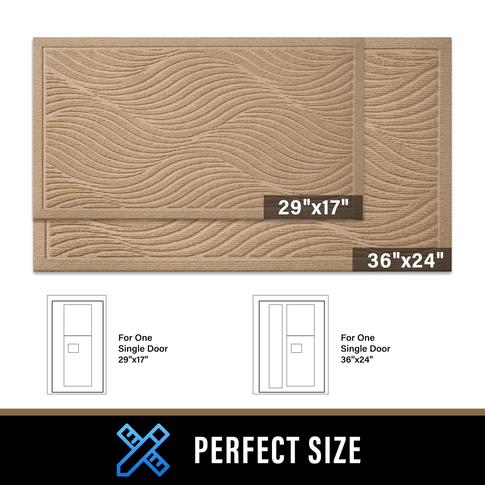 PLEASOR easy-clean entry mat machine washable for quick refresh.