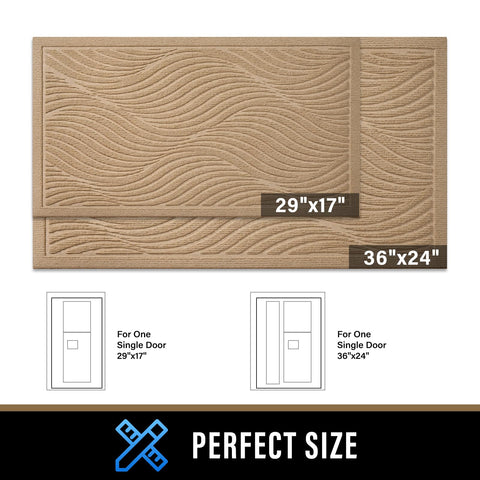 PLEASOR easy-clean entry mat machine washable for quick refresh.