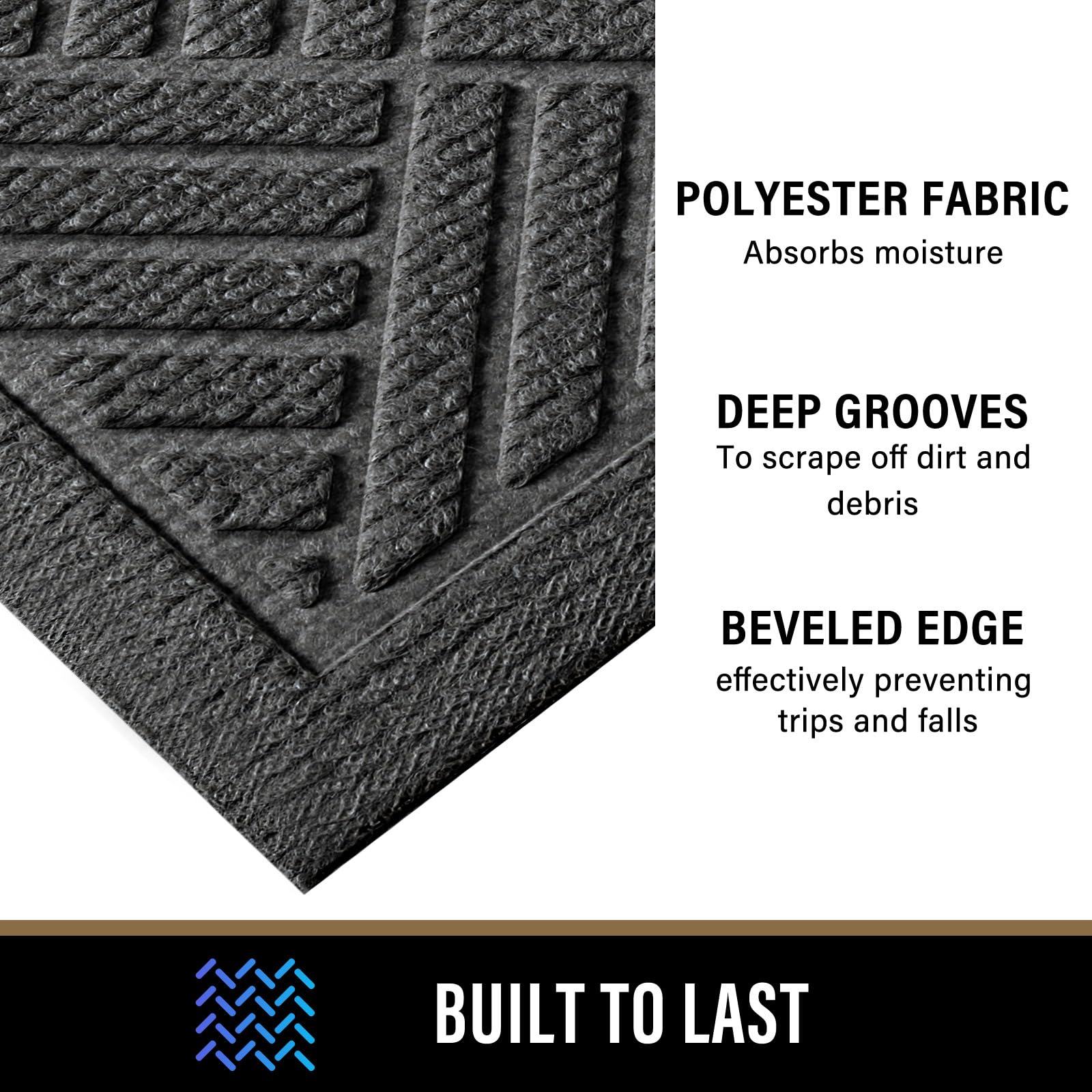 PLEASOR welcome-mat rainy-weather helps dry shoes and boots after showers.