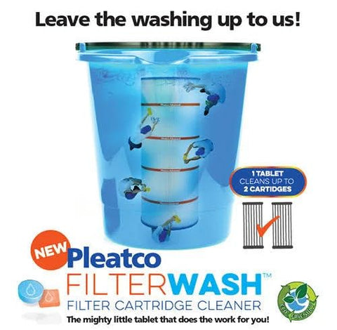 Pleatco SPA Filter WASH three-pack packaging for easy restocking.