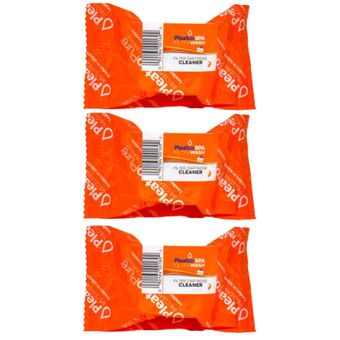 Pleatco SPA Filter WASH tablets pack for quick hot tub cartridge cleaning.