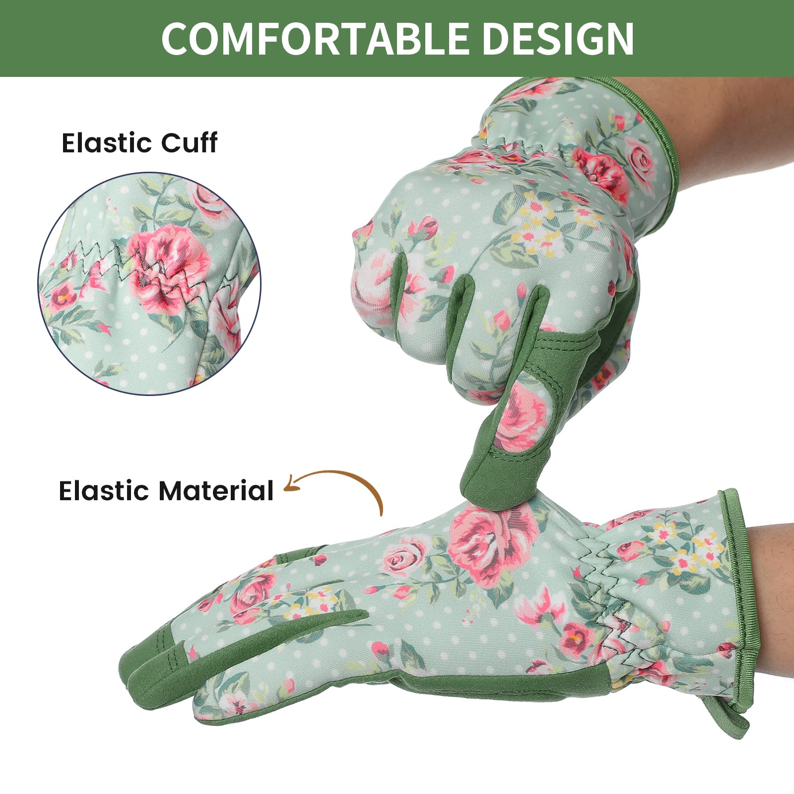 Pleneal breathable back keeps hands cool during long tasks.
