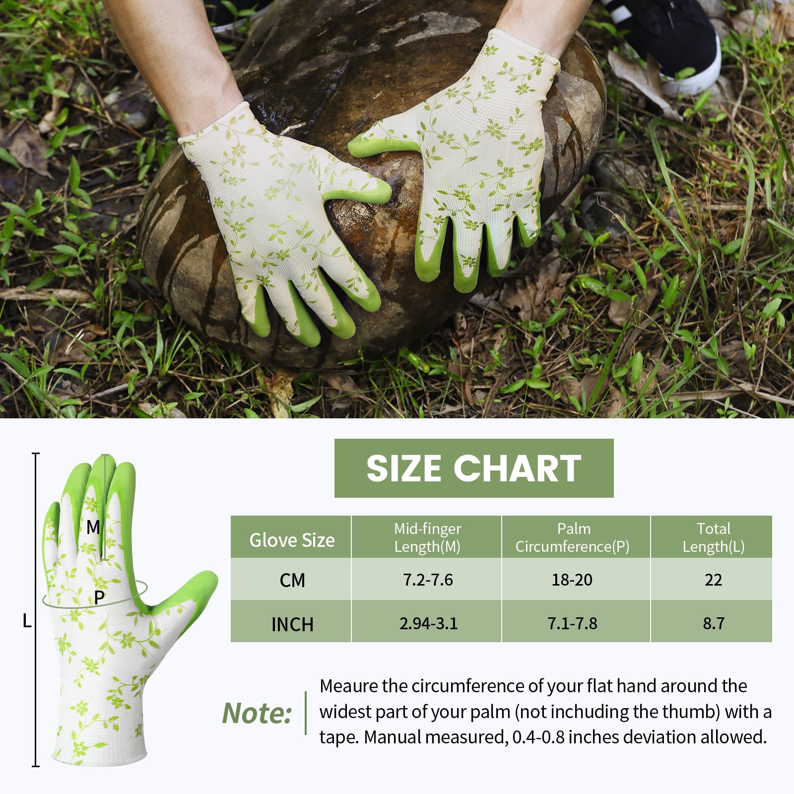 Pleneal gloves with elastic wrists to keep debris out and easy wear.