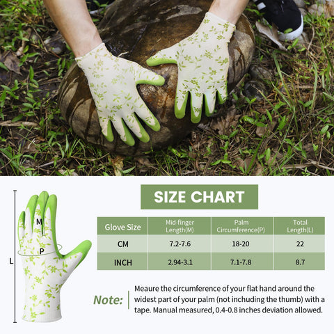 Pleneal gloves with elastic wrists to keep debris out and easy wear.