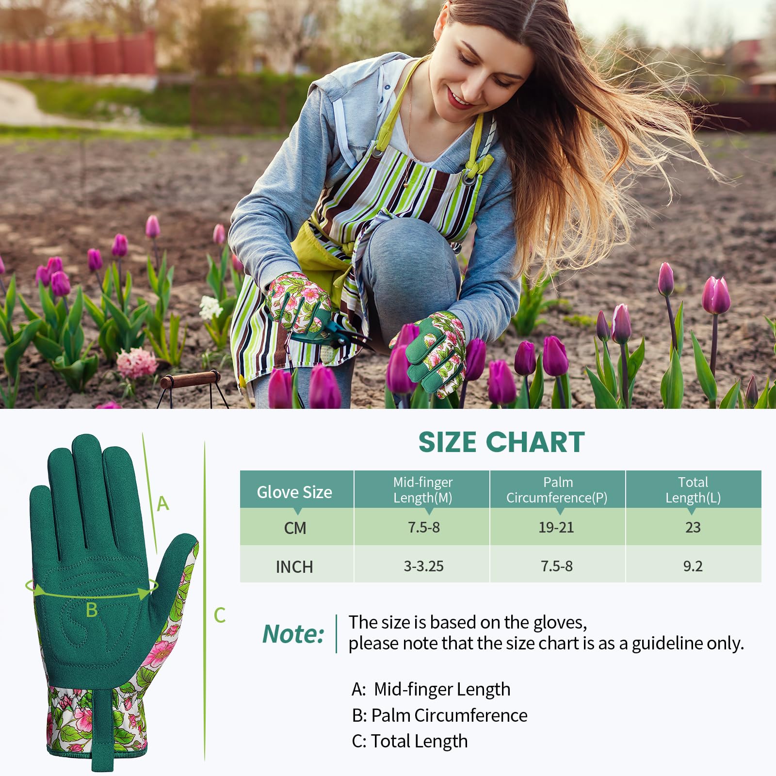 Pleneal gloves elastic wrist design prevents dirt entry during weeding.