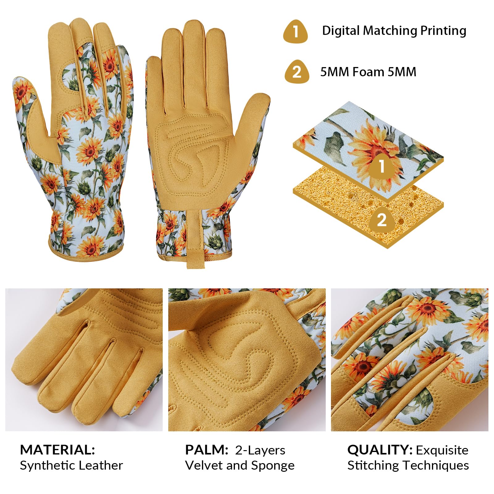 Elastic wrist keeps Pleneal glove securely in place during weeding
