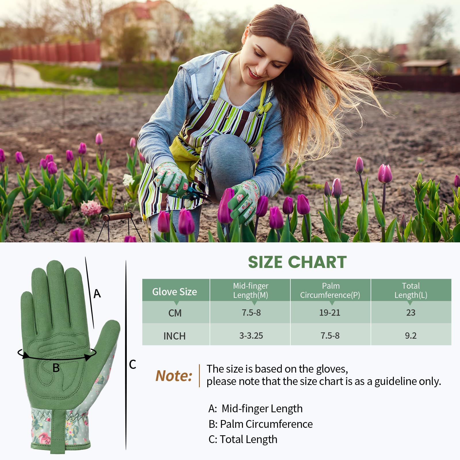 Pleneal machine washable garden gloves for easy cleaning.