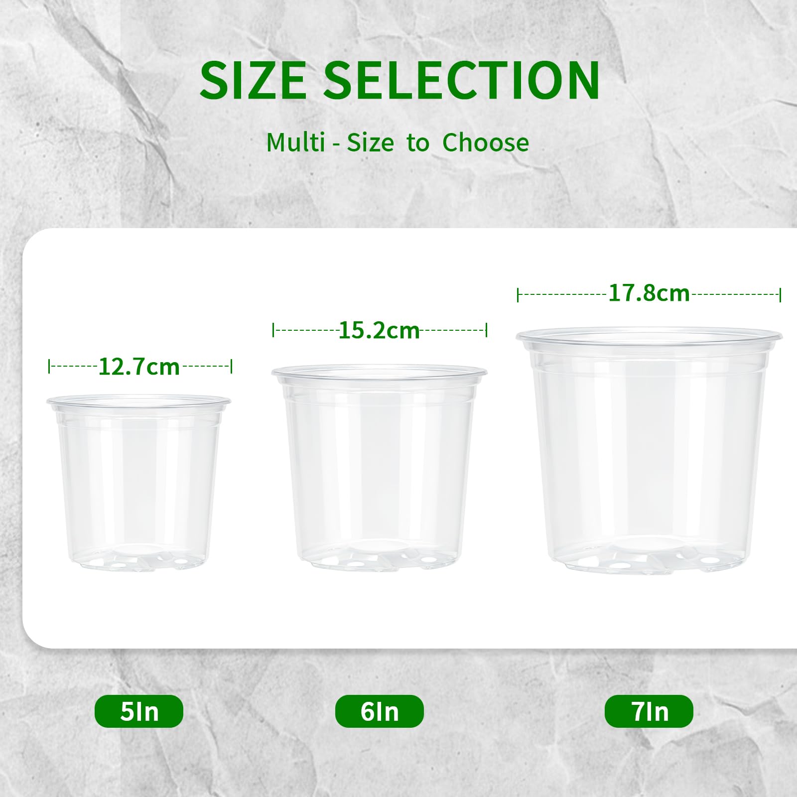 Plgardpo 15-pack clear pots ideal for seed starting and transplanting