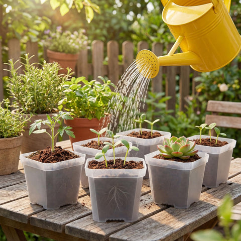 Versatile 4-inch pots suitable for seed starting, cuttings, and herbs
