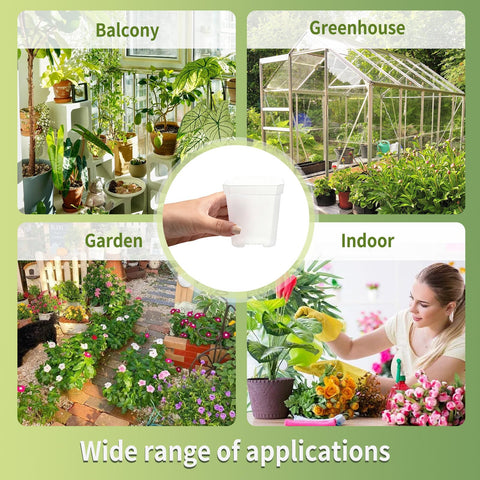 Plgardpo clear nursery pot used in balcony garden for indoor-outdoor versatility.