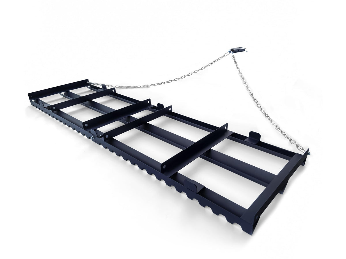 Plorvia drag harrow inverted-triangle beam for smoother leveling