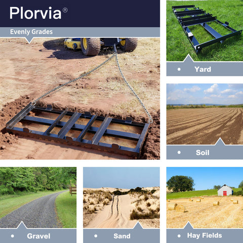 Plorvia drag harrow pre-welded nuts for fast one-hand assembly