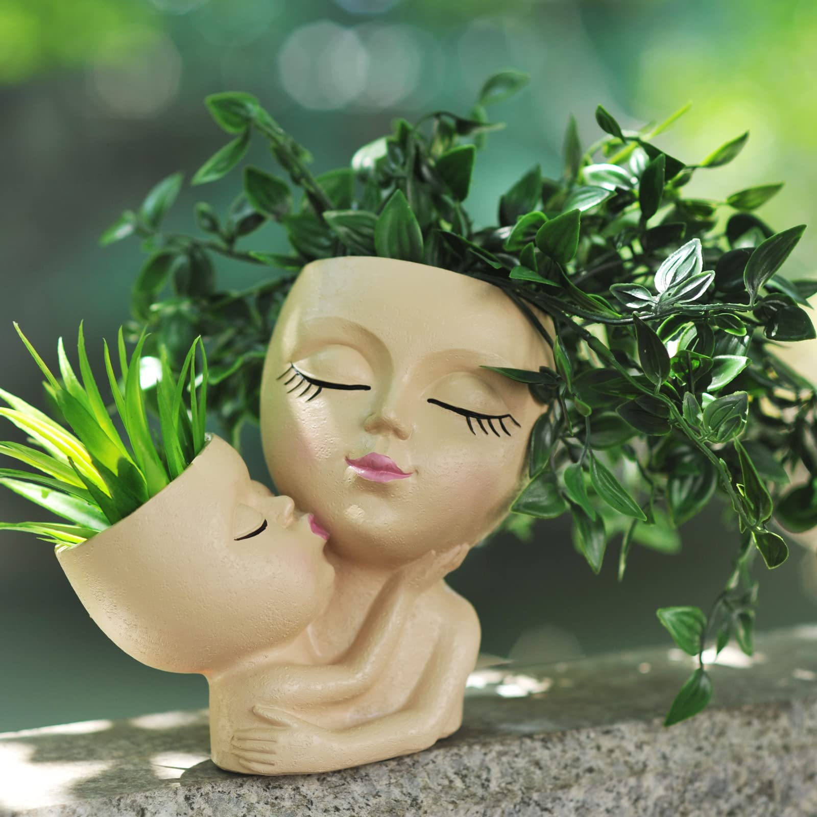 PlotX cute face planter close-up highlighting endearing design for home decor.