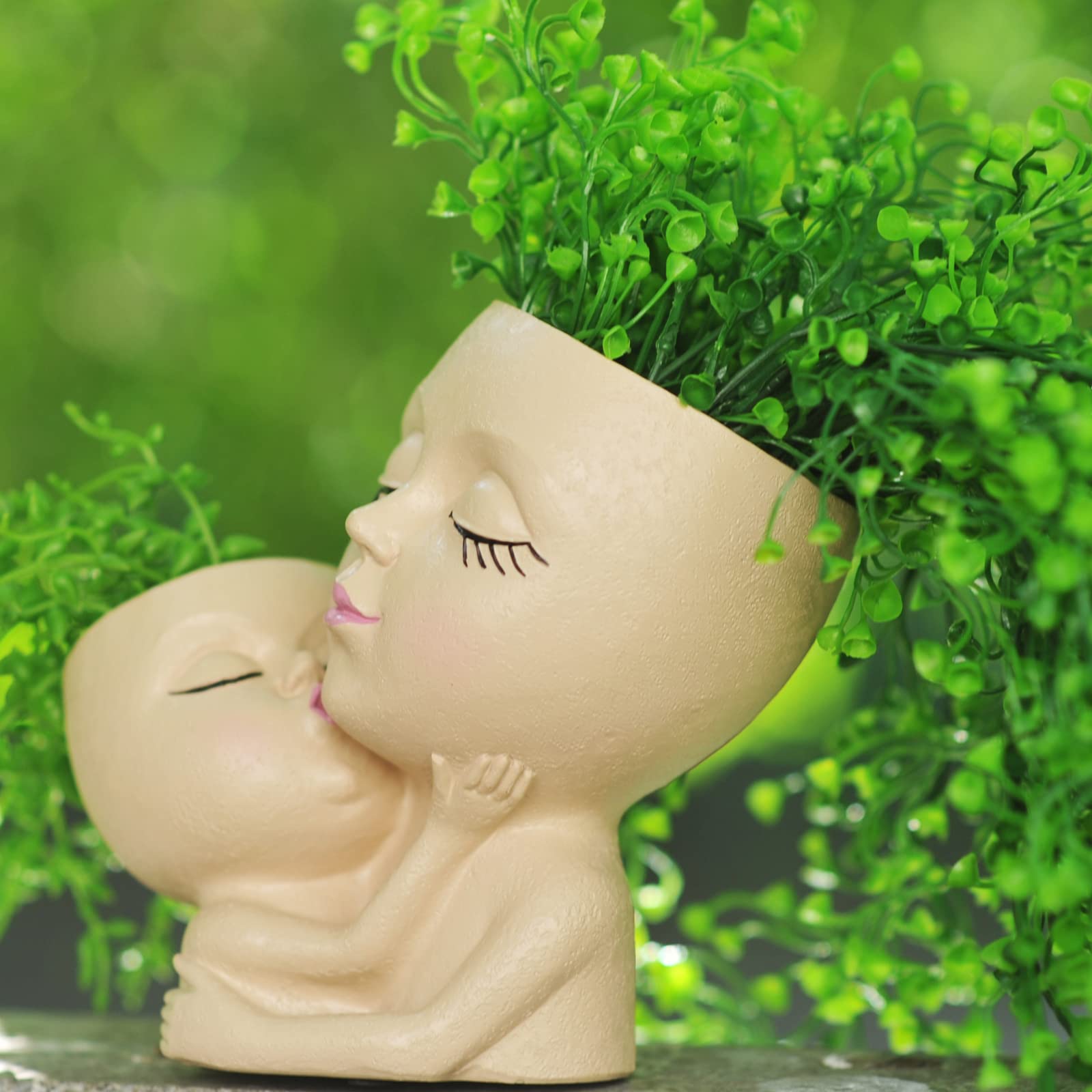 PlotX resin head planter for indoor and sheltered outdoor use with durable finish.