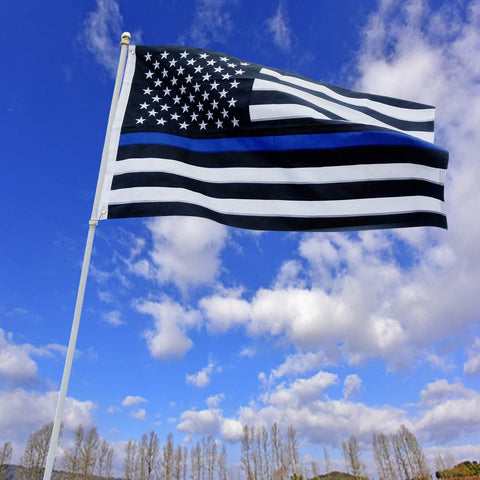 PLTCAT embroidered-stars flag with double-edge sewing for lasting outdoor use.