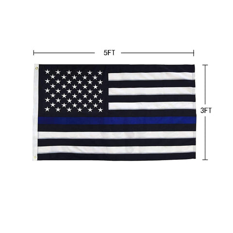 PLTCAT thin blue line flag ideal for gifts and patriotic installations.