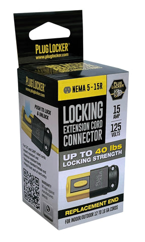 PlugLocker anti-disconnection lock with up to 40 lbs strength.