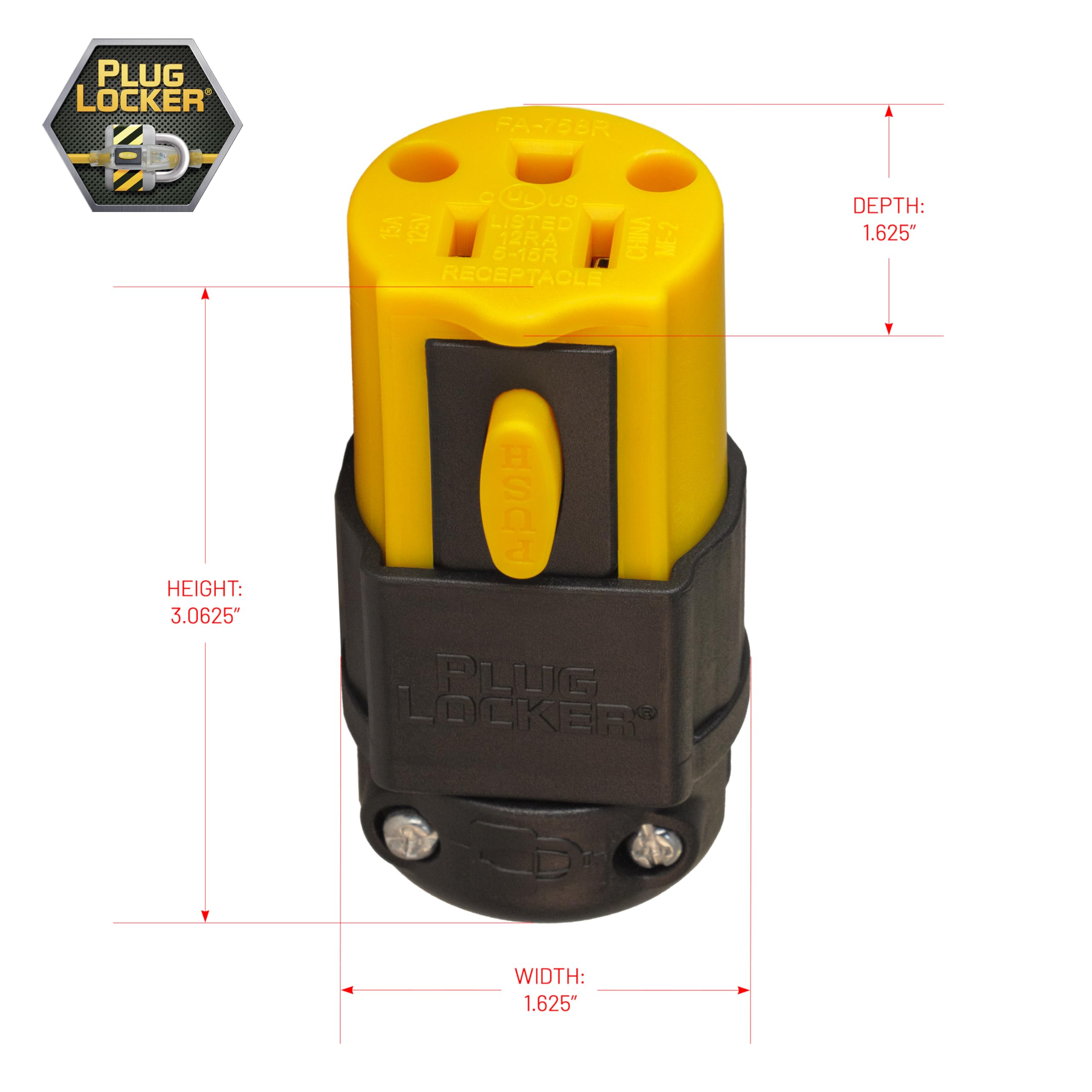 PlugLocker dust seal enabling indoor and outdoor protection of cords.