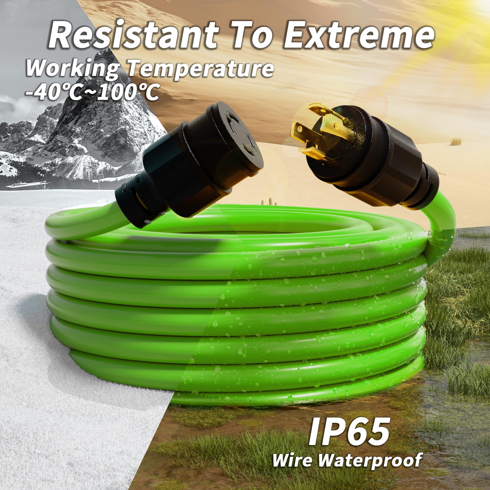 PlugSaf twist-lock plug design prevents disconnections in harsh conditions.