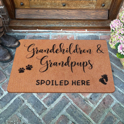 PLUJOYS covered porch welcome mat suited for year round use