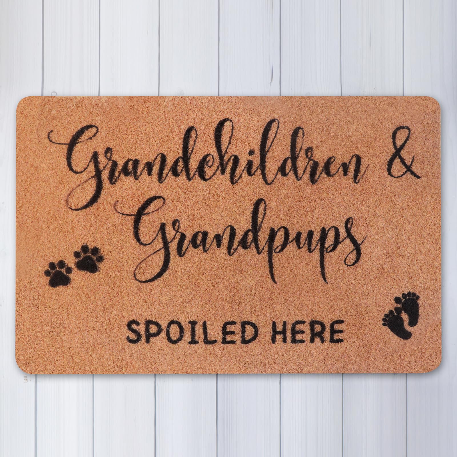 PLUJOYS grandma gifts from grandkids featuring grandchildren and grandpups at the entrance