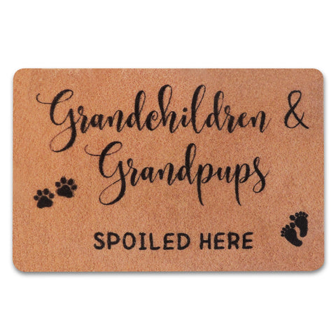 PLUJOYS Mothers Day doormat for grandma gifts greets grandchildren with warmth at the door