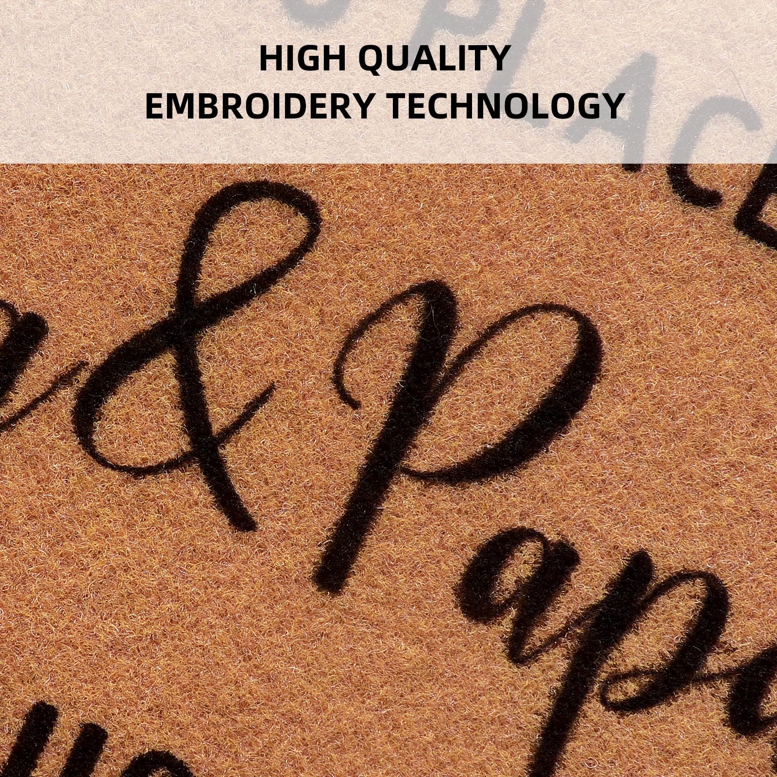 PLUJOYS doormat with slip-resistant PVC backing stays put.