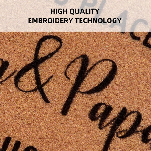 PLUJOYS doormat with slip-resistant PVC backing stays put.