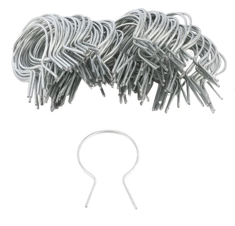 Plum Fittings EZ Twist post tie closeup, showing sturdy galvanized steel for long-lasting posts.