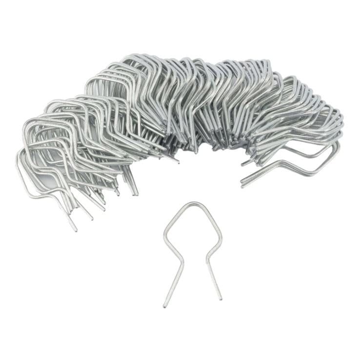 Plum Fittings T Post Clips EZ Twist closeup showing durable galvanized ties for secure fencing.