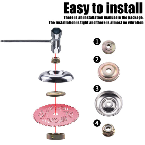 PLUMIA blade washers and nuts for secure maintenance and setup